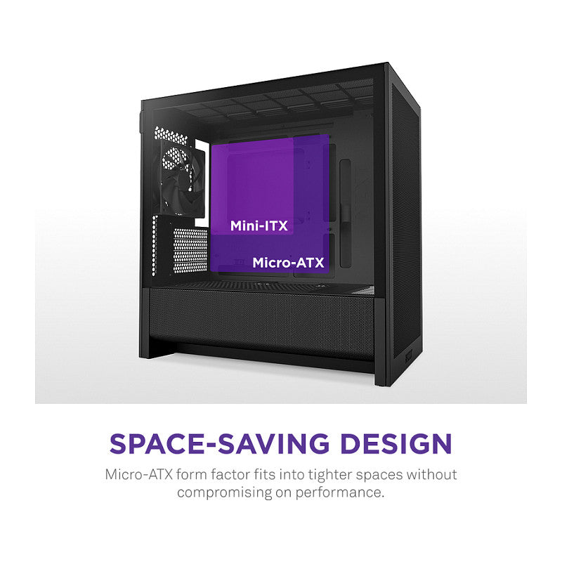 NZXT H3 FLOW All Black MidiTower Mesh CC-H31FB-01