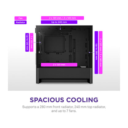 NZXT H3 FLOW All Black MidiTower Mesh CC-H31FB-01