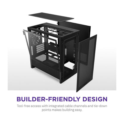 NZXT H3 FLOW All Black MidiTower Mesh CC-H31FB-01