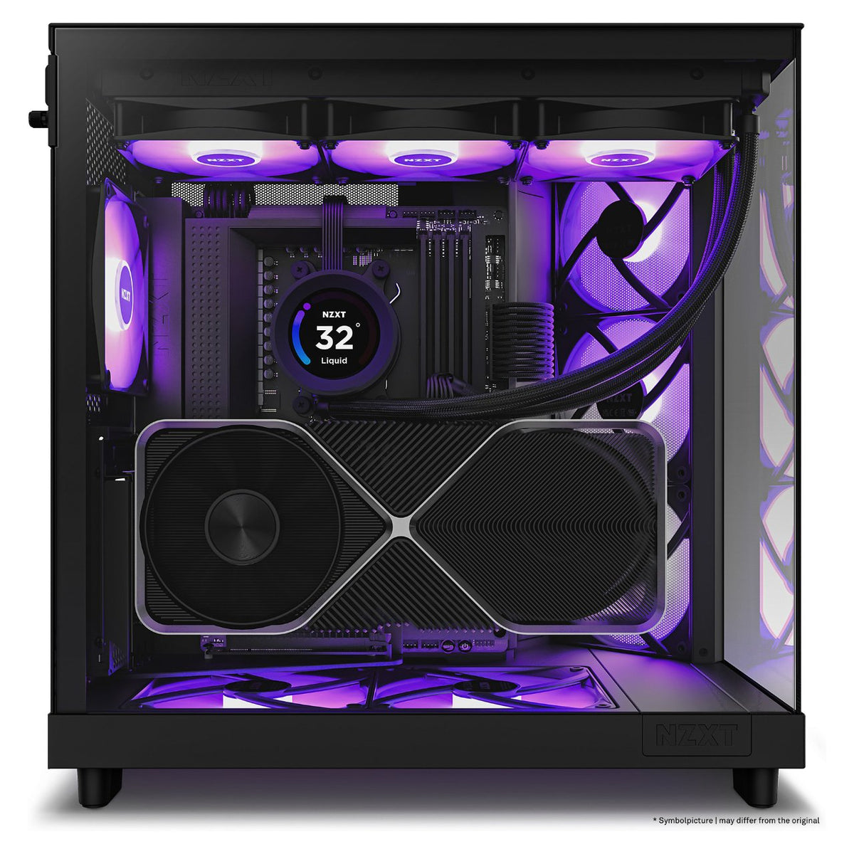 NZXT H6 FLOW RGB ALL Black MidiTower Glasfenster CC-H61FB-R