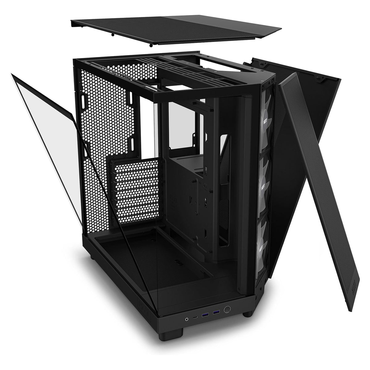 NZXT H6 FLOW RGB ALL Black MidiTower Glasfenster CC-H61FB-R