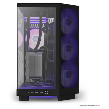 NZXT H6 FLOW RGB ALL Black MidiTower Glasfenster CC-H61FB-R