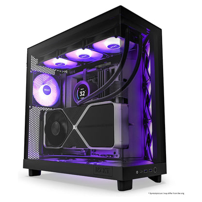 NZXT H6 FLOW RGB ALL Black MidiTower Glasfenster CC-H61FB-R