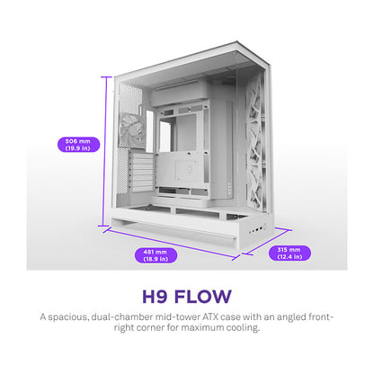 NZXT H9 FLOW All White MidiTower CM-H92FW-01