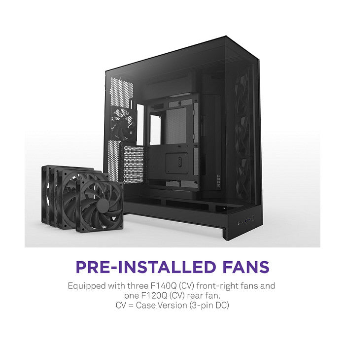 NZXT H9 FLOW All Black MidiTower Mesh CM-H92FB-01