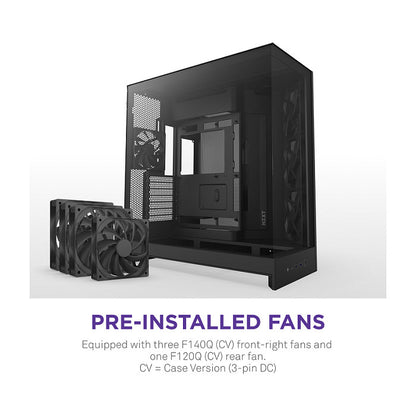 NZXT H9 FLOW All Black MidiTower Mesh CM-H92FB-01