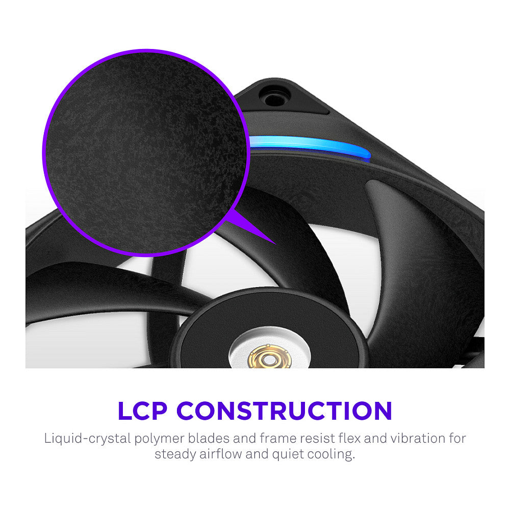 280mm NZXT F-Serie F280X RGB Lüfter Single Black RF-U28PN-B1
