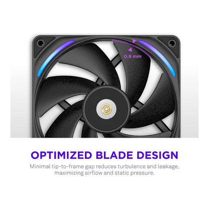 280mm NZXT F-Serie F280X RGB Lüfter Single Black RF-U28PN-B1
