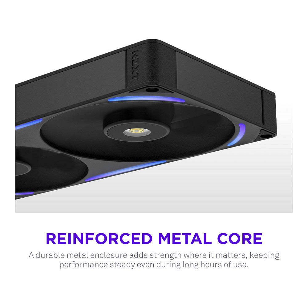 280mm NZXT F-Serie F280X RGB Lüfter Single Black RF-U28PN-B1