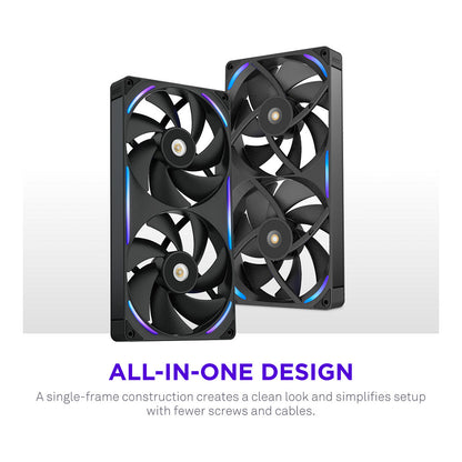 280mm NZXT F-Serie F280X RGB Lüfter Single Black RF-U28PN-B1