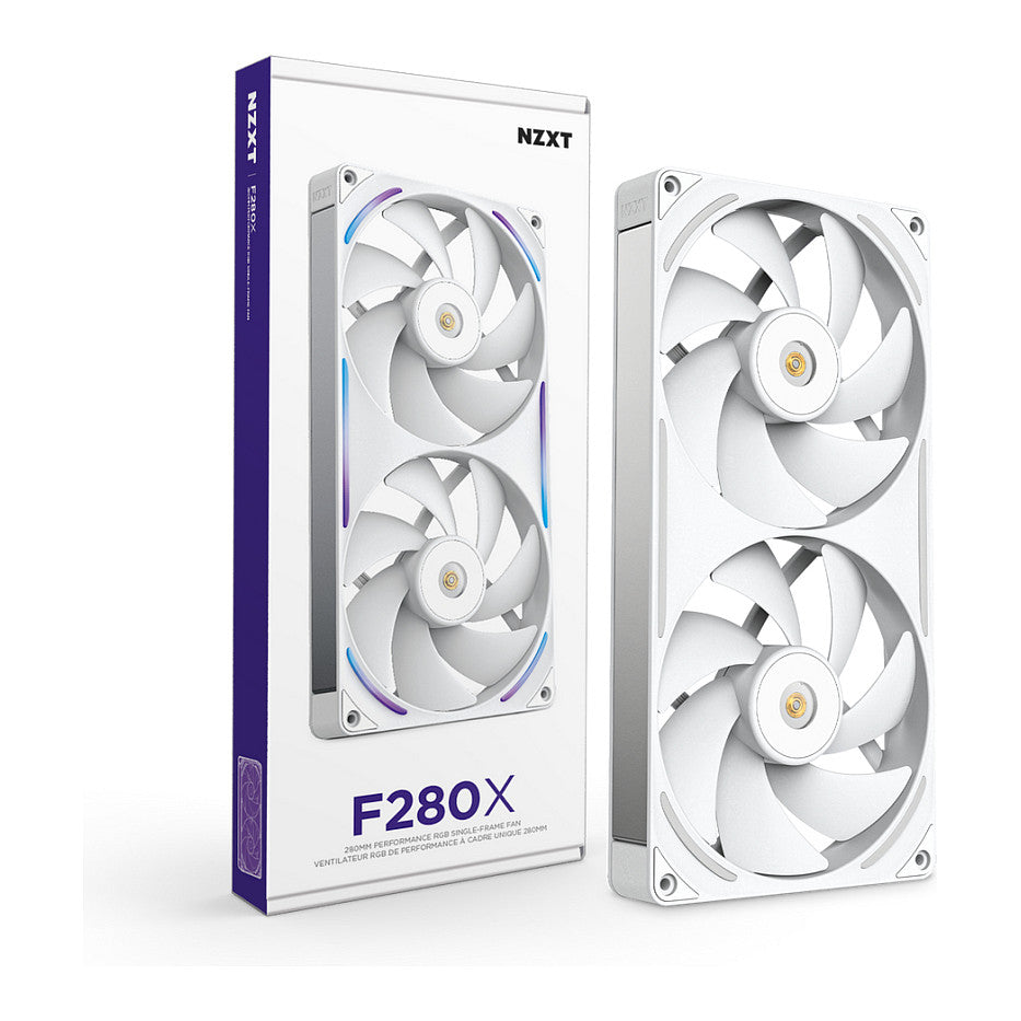 280mm NZXT F-Serie F280X RGB Lüfter Single White RF-U28PN-W1