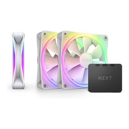 120mm NZXT F-Serie F120 RGB DUO Lüfter Triple White RF-D12TF-W1
