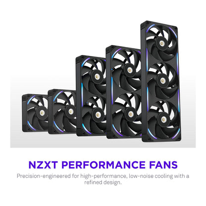 240mm NZXT F-Serie F240X RGB Lüfter Single Black RF-U24PN-B1