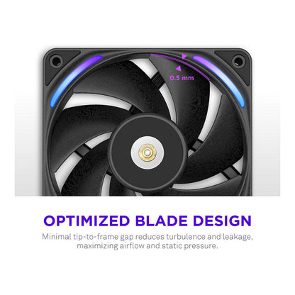 240mm NZXT F-Serie F240X RGB Lüfter Single Black RF-U24PN-B1