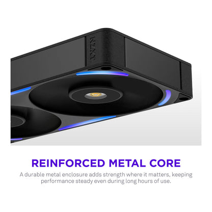 240mm NZXT F-Serie F240X RGB Lüfter Single Black RF-U24PN-B1