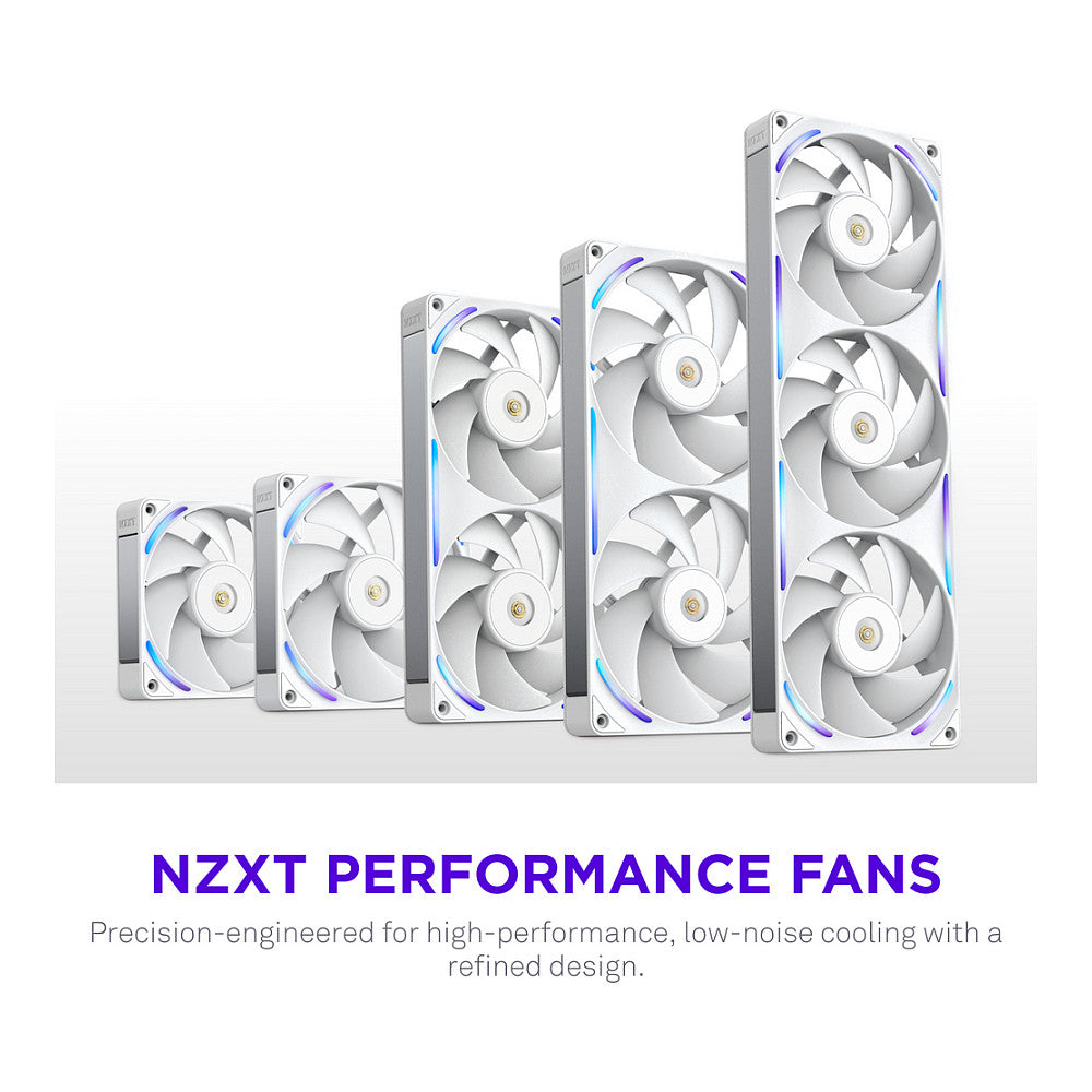 140mm NZXT F-Serie F140X RGB Lüfter Single White RF-U14PN-W1