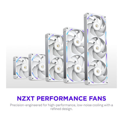 140mm NZXT F-Serie F140X RGB Lüfter Single White RF-U14PN-W1