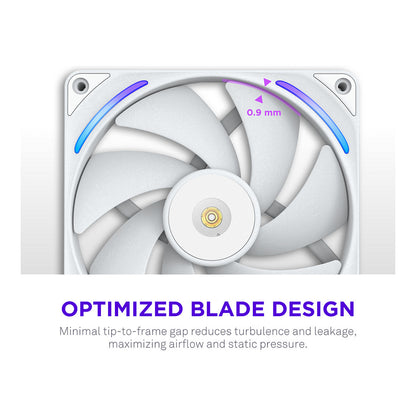 140mm NZXT F-Serie F140X RGB Lüfter Single White RF-U14PN-W1