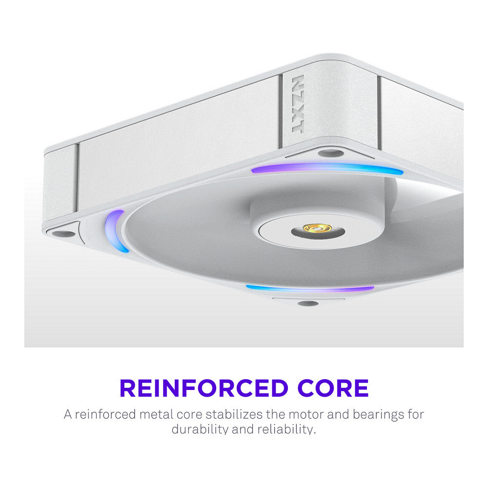 140mm NZXT F-Serie F140X RGB Lüfter Single White RF-U14PN-W1