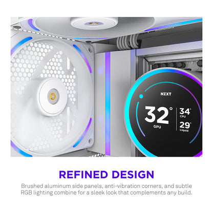 140mm NZXT F-Serie F140X RGB Lüfter Single White RF-U14PN-W1