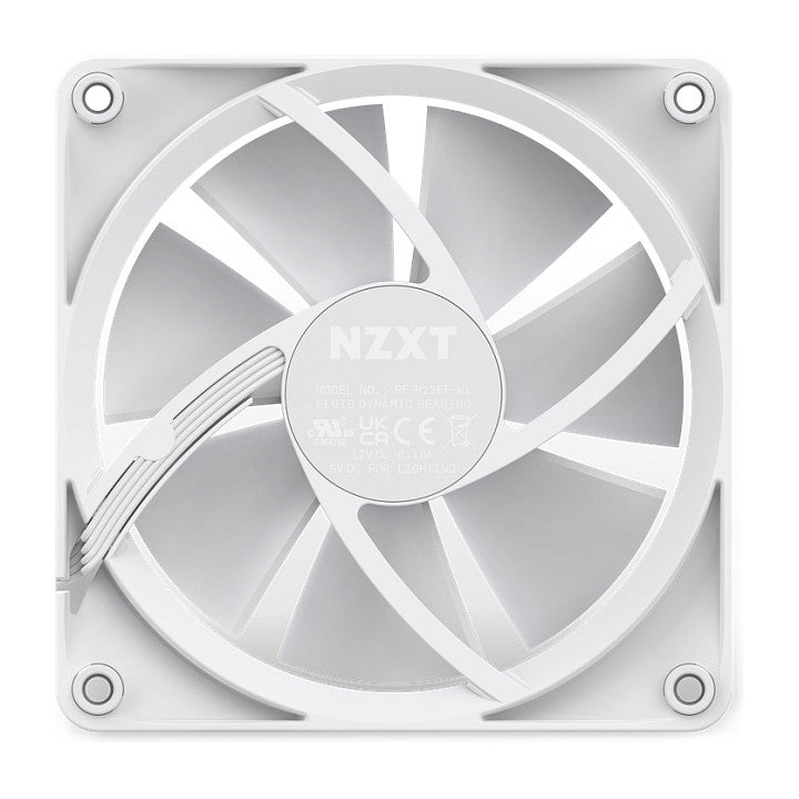 120mm NZXT F-Serie F120 RGB Lüfter Triple White RF-R12TF-W1