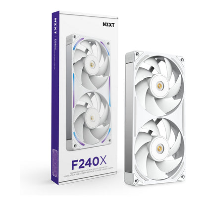 240mm NZXT F-Serie F240X RGB Lüfter Single White RF-U24PN-W1
