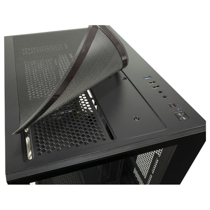Midi Inter-Tech Gaming-Gehäuse Micro-ATX C-501 Aspect schwarz