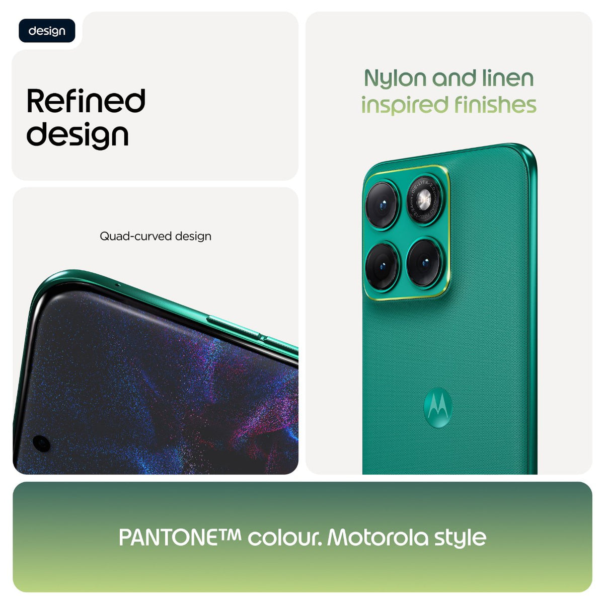 Motorola Edge 70 Fusion 8RAM 256 GB sporting green