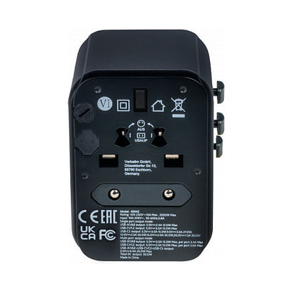Verbatim Universal Reiseadapter UTA-03 2xUSB-A,3xUSB-C retail