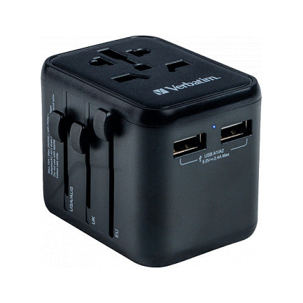 Verbatim Universal Reiseadapter UTA-01 mit 2xUSB-A retail
