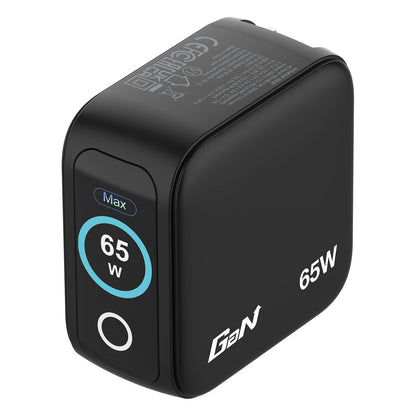 Verbatim Mini GaN Charger 3 Port 65W w Display (EU/UK/US)