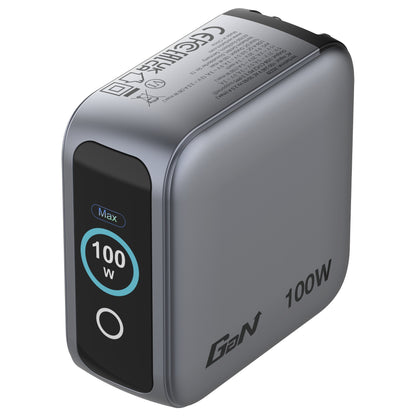 Verbatim Mini GaN Charger 3 Port 100W w Display (EU/UK/US)