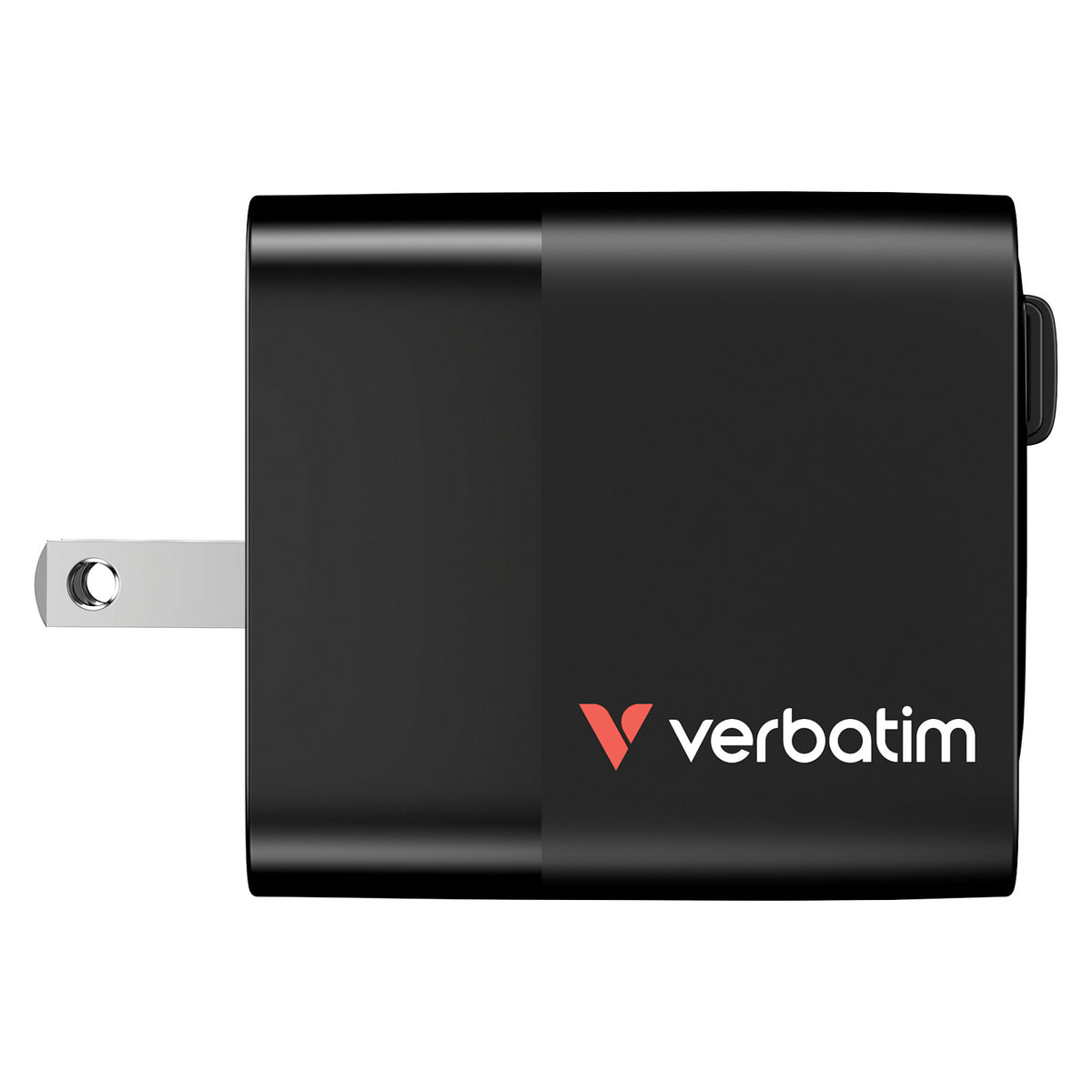 Verbatim GaN Charger 2 Port 65W retractable cable (EU/UK/US)