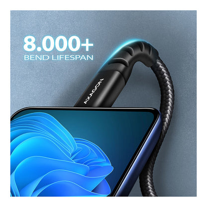 Axagon BUCM-CM10AB USB Kabel 1 m USB 2.0 USB C Schwarz (BUCM-CM10AB)