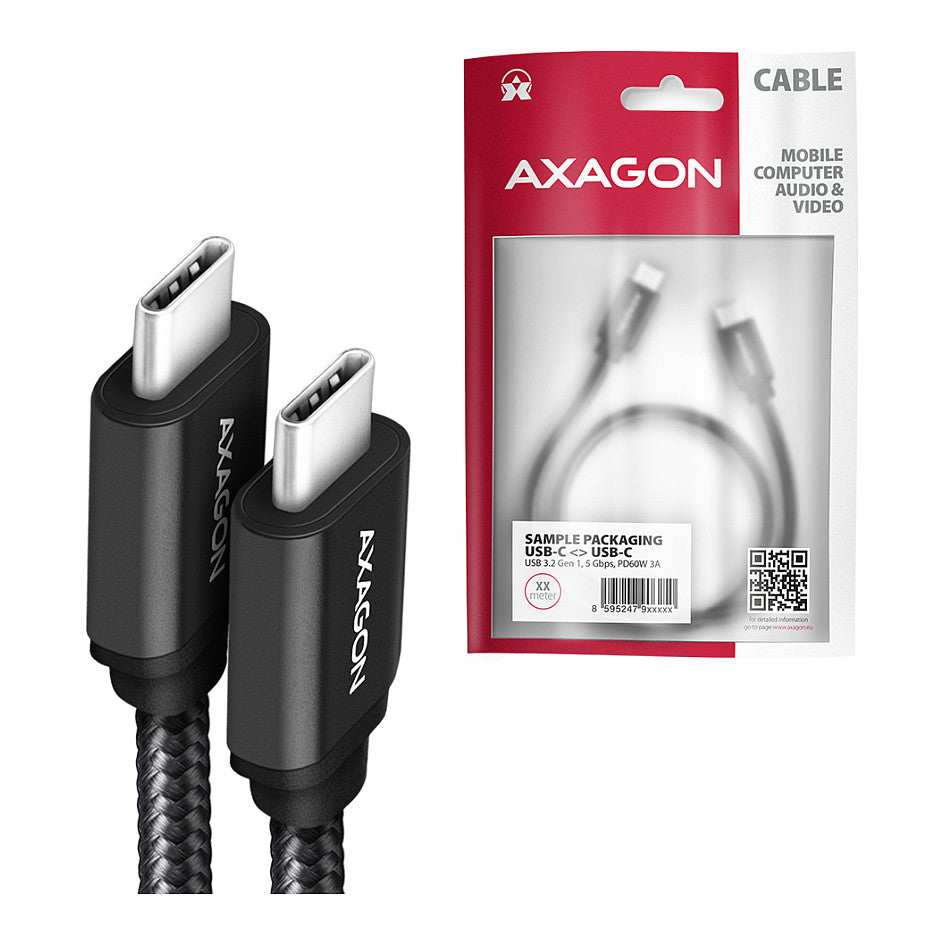 Axagon BUCM-CM10AB USB Kabel 1 m USB 2.0 USB C Schwarz (BUCM-CM10AB)