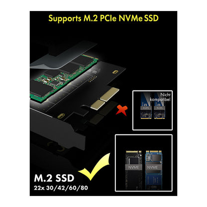 ICY BOX PCIe Erweiterungskarte mit Kühlkörper, M.2 NVMe SSD zu PCIe 4.0 x4