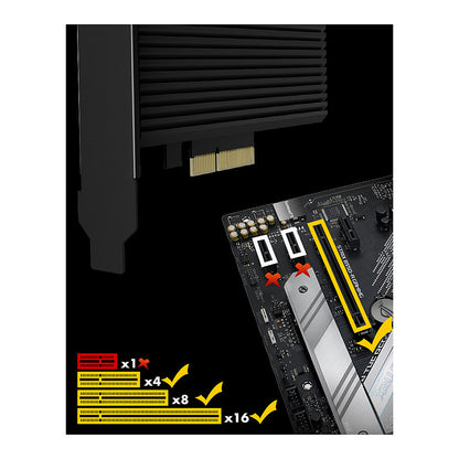 ICY BOX PCIe Erweiterungskarte mit Kühlkörper, M.2 NVMe SSD zu PCIe 4.0 x4