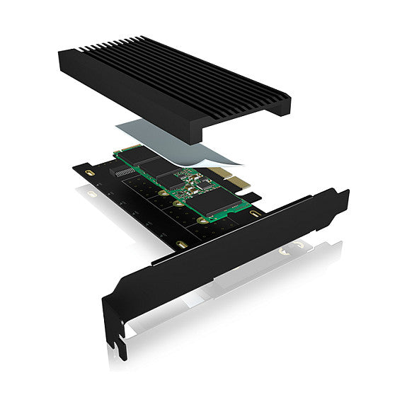 ICY BOX PCIe Erweiterungskarte mit Kühlkörper, M.2 NVMe SSD zu PCIe 4.0 x4