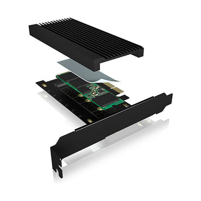 ICY BOX PCIe Erweiterungskarte mit Kühlkörper, M.2 NVMe SSD zu PCIe 4.0 x4
