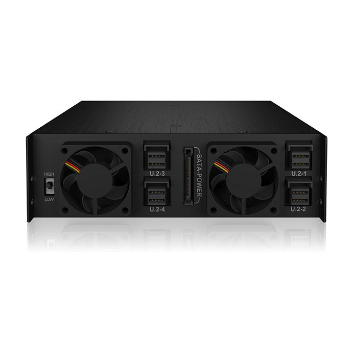 ICY BOX Backplane, 4x U.2 2,5" NVMe SSD (6-15 mm) für 1x 5,25" Schacht