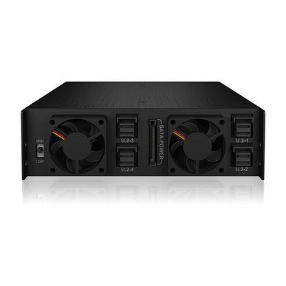 ICY BOX Backplane, 4x U.2 2,5" NVMe SSD (6-15 mm) für 1x 5,25" Schacht