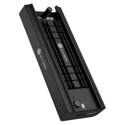 ICY BOX M.2 NVMe & SATA Docking, USB 3.2 Gen 2 Type-C®, Werkzeuglos, Aluminium, schwarz