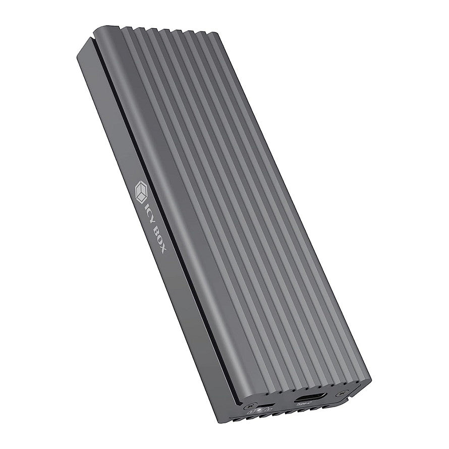 ICY BOX M.2 PCIe/SATA SSD Aluminiumgehäuse, USB 3.1 Type-C®, M-Key und B-Key oder B+M-Key Sockel