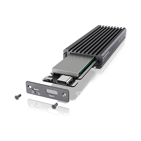 ICY BOX M.2 PCIe/SATA SSD Aluminiumgehäuse, USB 3.1 Type-C®, M-Key und B-Key oder B+M-Key Sockel