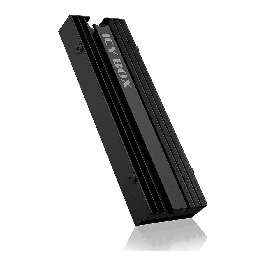 ICY BOX M.2 Kühlkörper für PS5, passt für M.2 SSD 22x80 mm, 10 mm Bauhöhe, schwarz
