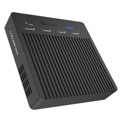 ICY BOX 4 fach Clone und DockingStation für M.2 NVME SSDs, USB 4.0 Host 40 Gbit/s