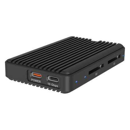 ICY BOX M.2 NVMe/SATA SSD Gehäuse mit Kartenleser 2x SD 4.0, Host USB 3.2 Gen 2 Type-C+A 10 Gbit/s
