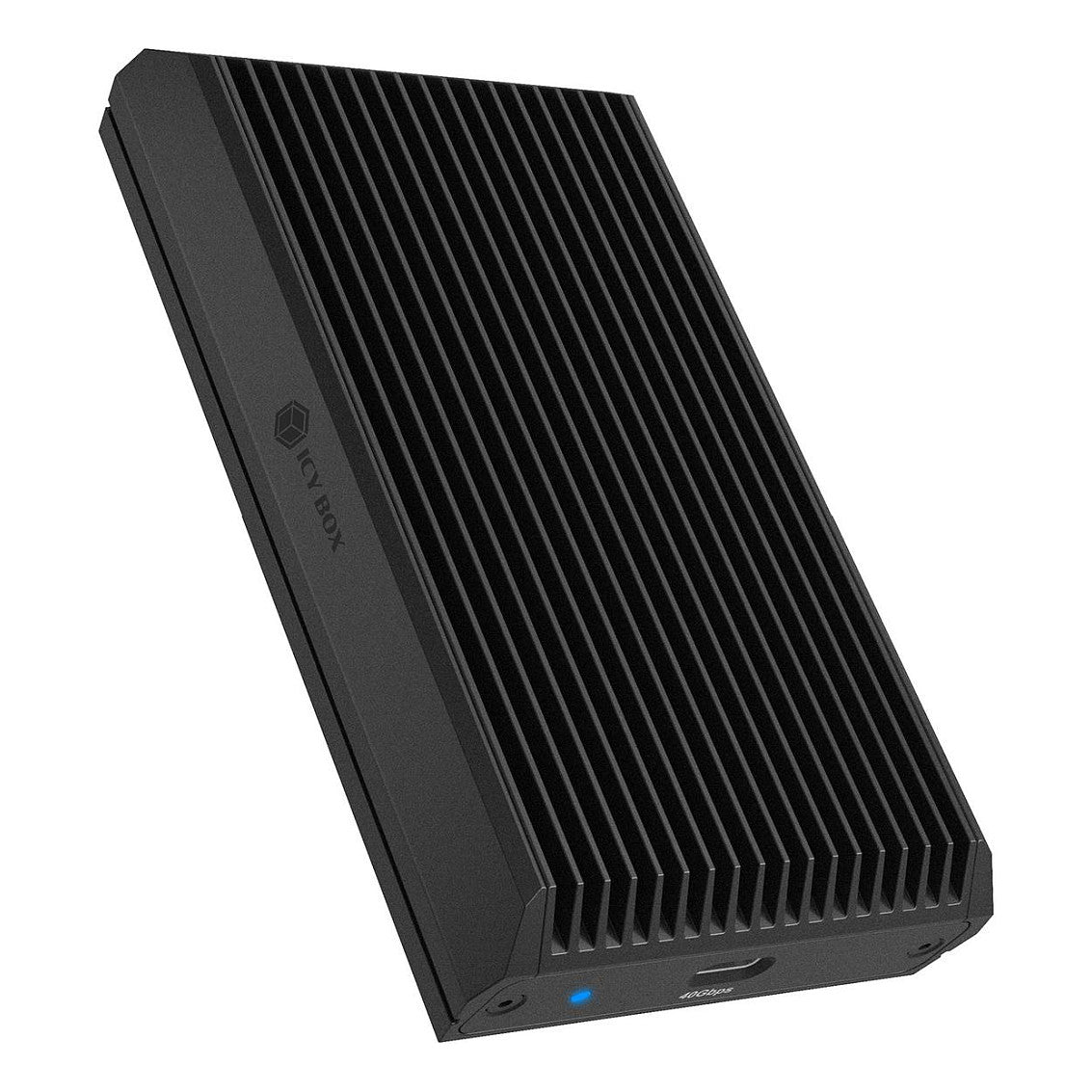 ICY BOX Gehäuse für M.2 NVMe SSD mit USB4® Gen 3x2 (40 Gbps), mit USB-C zu USB-C Kabel und Gummifixierung