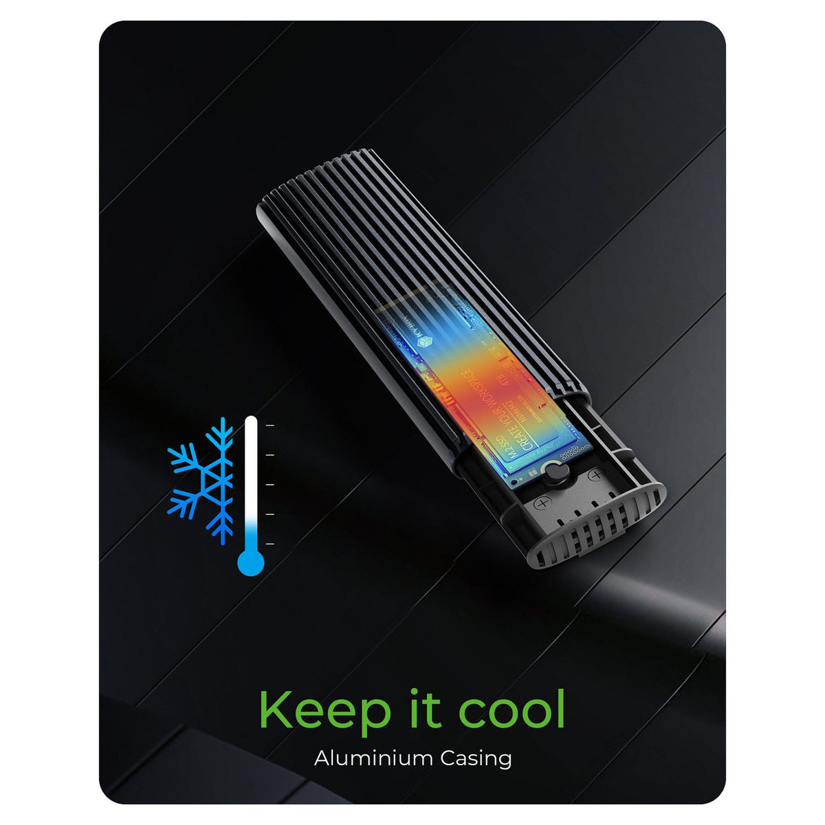 ICY BOX M.2 NVMe & SATA M.2 SSD Gehäuse, USB 3.2 (Gen 2) Type-C®/A, M-Key Sockel, Werkzeuglos, Schreibschutz