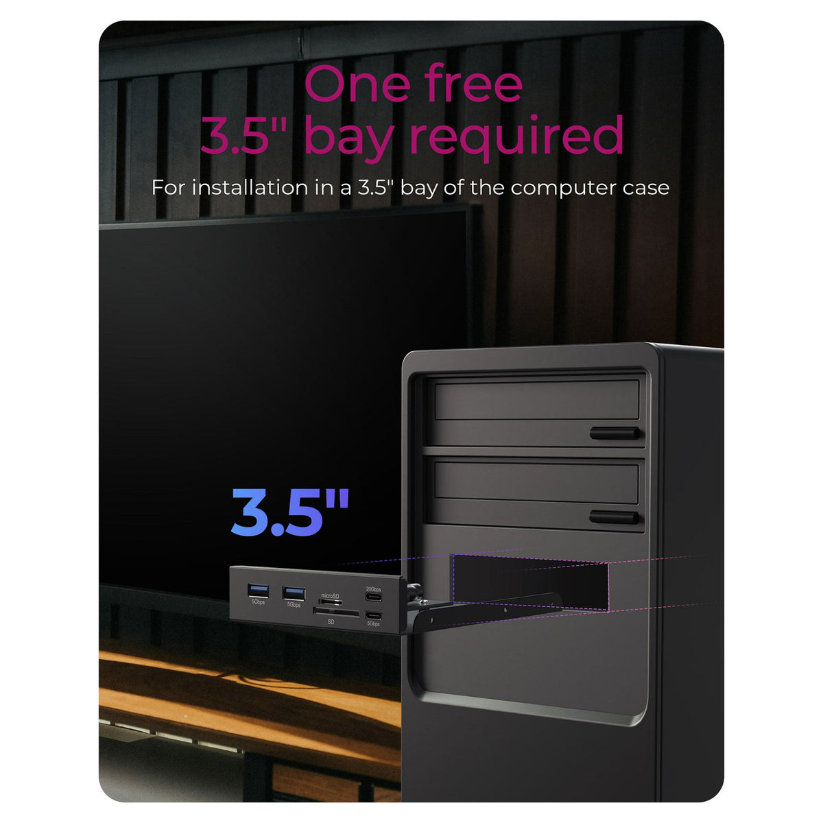 ICY BOX 3,5" Front panel mit USB Hub und Kartenlesern